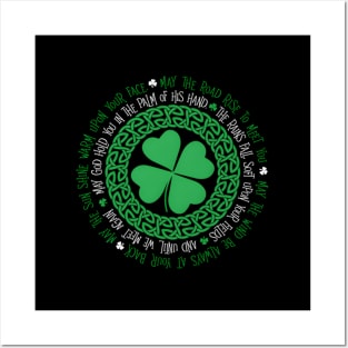 Irish Blessing Celtic Knot 4 Leaf C - St Patrick'S Day Posters and Art